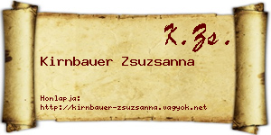 Kirnbauer Zsuzsanna névjegykártya
