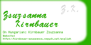 zsuzsanna kirnbauer business card